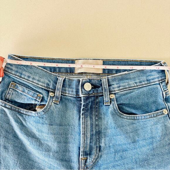 EVERLANE Blue Mid Wash High Rise Denim Skinny Straight Leg Ankle Jean Jeans 26 - Picture 11 of 15